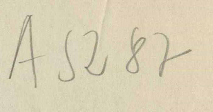 - (Zentralstelle für Wissenschaftliche Altbestände), Von Hand: Nummer; 'A5287'. 