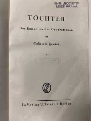 00/4012 : Töchter : der Roman zweier Generationen (1927)