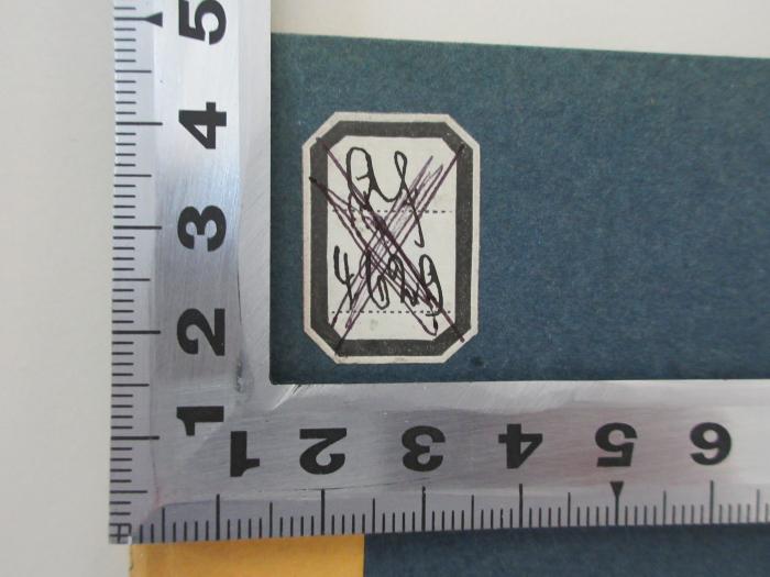 - (Bibliothek der Königlichen Thierärztlichen Hochschule zu Berlin), Etikett: Signatur; 'af 4629'. 