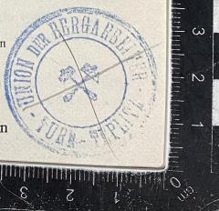 - (Union der Bergarbeiter Turn-Teplitz), Stempel: Name; 'Union der Bergarbeiter Turn-Teplitz'.  (Prototyp)