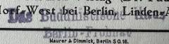 - (Buddhistisches Haus), Stempel: Name; 'Das Buddhistische Haus Berlin-Frohnau'.  (Prototyp)