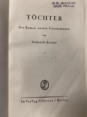 00/4012 : Töchter : der Roman zweier Generationen (1927)