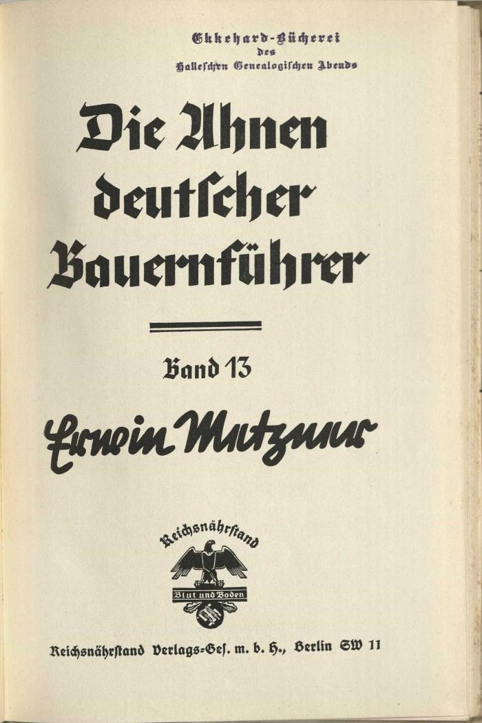 Z-1191 : Erwin Metzner (1936)