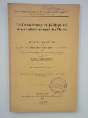  Die Verknöcherung der Kehlkopf- und oberen Luftröhrenknorpel des Pferdes (1915)