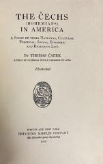 00/12596 : The Čechs (Bohemians) in America : a study of their national, cultural, political, social, economic and religious life (1920)