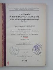  Antiformin als Anrteicherungsverfahren für den Nachweis von Tuberkelbazillen und seine Brauchbarkeit für den bakterioskopischen Nachweis derselben im Blute (1914)
