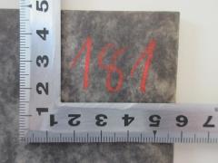 - (Bibliothek der Landwirtschatlich-Tierärztlichen Fakultät - Universität Berlin - Abteilung für Tierheilkunde), Von Hand: Nummer, Exemplarnummer; '181'. 