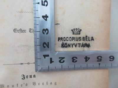 - (Procopius, Béla), Stempel: Name; 'Procopius Bela Könyvtara'.  (Prototyp)