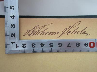 - (Freiherr von Scheles), Von Hand: Name; 'Freihr von Scheles'. 