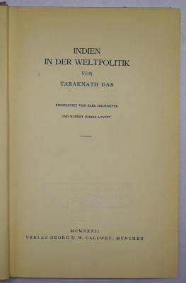 Bb 288 : Indien in der Weltpolitik (1932)