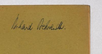Bb 282 2b : Einführung in die Sozialpolitik (1921);- (Behrendt, Richard F.), Von Hand: Autogramm, Name; 'Richard Behrendt.'. 
