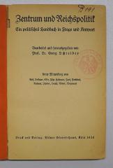 Bc 34 : Zentrum und Reichspolitik (1930)