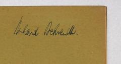 - (Behrendt, Richard F.), Von Hand: Autogramm, Name; 'Richard Behrendt.'. 