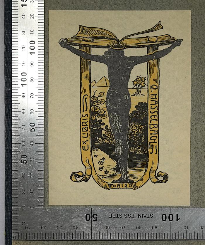 Bc 118&lt;5&gt; : Sozialismus und soziale Bewegung (1905);- (Hasselbach, Otto), Etikett: Exlibris; 'Exlibris: O. Hasselbach'. 