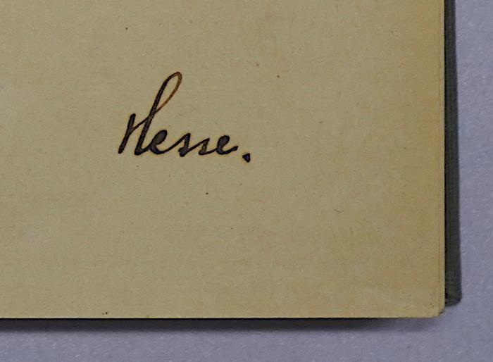 Bc 99 : Das Staatsrecht des Deutschen Reiches (1914);-, Von Hand: Autogramm, Name; 'Hesse.'