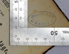 -, Stempel: Name, Ortsangabe; 'Jos. Nicolaus Racke'