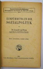 Bb 282 2b : Einführung in die Sozialpolitik (1921)