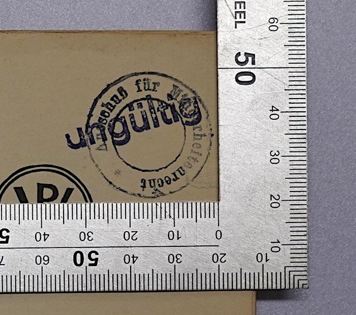 Bc 95 : Gedanken über Staatsethos im internationalen Verkehr (1925);- (Institut für Grenz- und Auslandsstudien (Berlin)), Stempel: Berufsangabe/Titel/Branche, Name; 'Ausschuß für Minderheitenrecht'.  (Prototyp)
