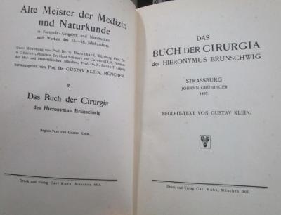 Kh 566 x: Das Buch der Cirurgia des Hieronymus Brunschwig (1911)