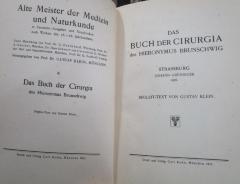 Kh 566 x: Das Buch der Cirurgia des Hieronymus Brunschwig (1911)