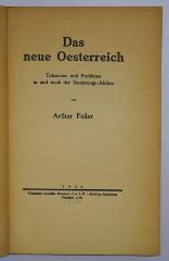Bc 192 : Das neue Oesterreich (1924)