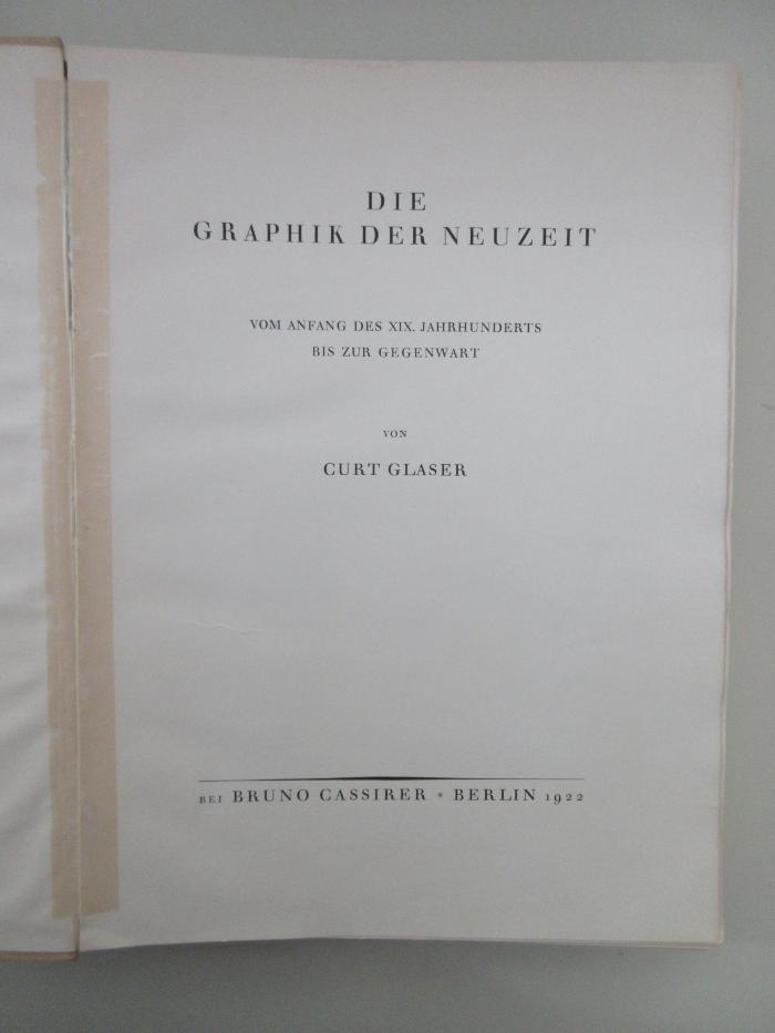 SA-4-25-522 : Die Graphik der Neuzeit : vom Anfang des XIX. Jahrhunderts bis zur Gegenwart (1922)