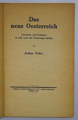 Bc 192 : Das neue Oesterreich (1924)