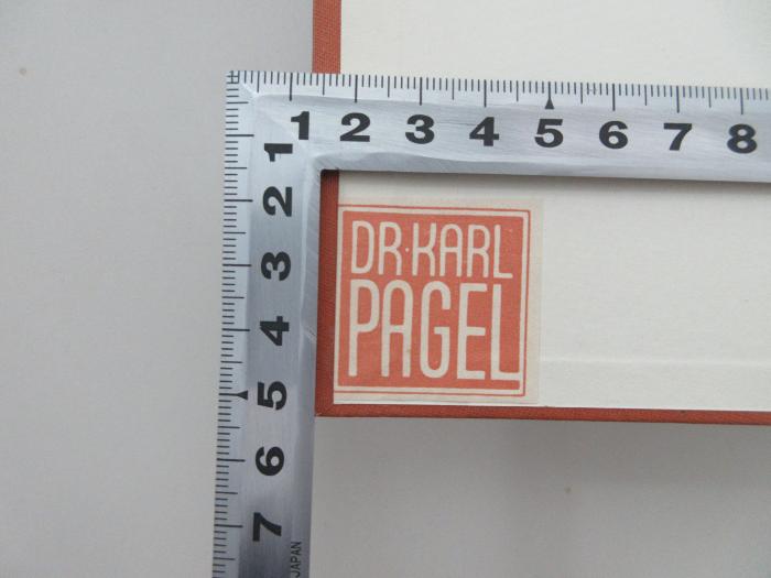 - (Pagel, Karl Dr.), Etikett: Berufsangabe/Titel/Branche, Name; 'Dr. Karl
Pagel'.  (Prototyp)