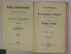 Bc 207&lt;2&gt; : Die Verfassungen des Norddeutschen Bundes vom 17. April 1867 und des Deutschen Reichs vom 16. April 1871 (1901)