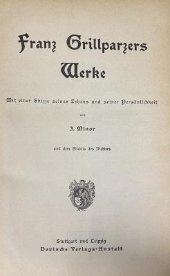 00/22974 : Franz Grillparzers Werke (1903)