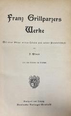 00/22974 : Franz Grillparzers Werke (1903)