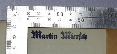 Bc 399 : Die Deutschlandideologie der Franzosen : ihre geistesgeschichtlichen Grundlagen. (1936);- (Miersch, Martin), Stempel: Name; 'Martin Miersch'. 