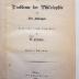 P 3378 : Die Probleme der Philosophie und ihre Lösungen. Historisch-kritisch dargestellt (1888)