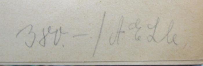Ki 7 aa 2.Ex.: Pathologische Physiologie (1921);- (unbekannt), Von Hand: Nummer, Preis; '380.- / A E Lh'. 