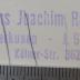- (Rabbas, Hans-Joachim), Stempel: Berufsangabe/Titel/Branche, Name, Ortsangabe; 'Hans-Joachim Rabbas
Leverkusen - I. G. Werk
Kölner Str. 362'.  (Prototyp)
