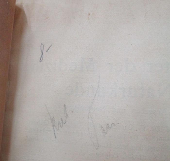 Kl 649 x: Die Gynäkologie des Thomas von Brabant : Ein Beitrag zur Kenntnis der mittelalterlichen Gynäkologie und ihrer Quellen (1912);- (unbekannt), Von Hand: Preis; '8-'. ;- (unbekannt), Von Hand: Notiz; 'kat.
[...]'. 