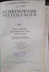 Kk 290 7 Ers.: Behringwerk-Mitteilungen. Heft 7 - Die europäischen und mediterranen Ottern und ihre Gifte (1936)