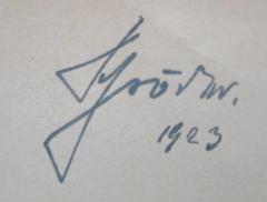 - (Schröder, [?]), Von Hand: Autogramm, Name, Datum; 'Schröder.
1903'. 