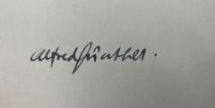 - (Günther, Alfred), Von Hand: Autogramm; 'Alfred Günther'.  (Prototyp)