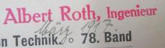 - (Roth, Albert), Von Hand: Datum; 'März 1917.'. 