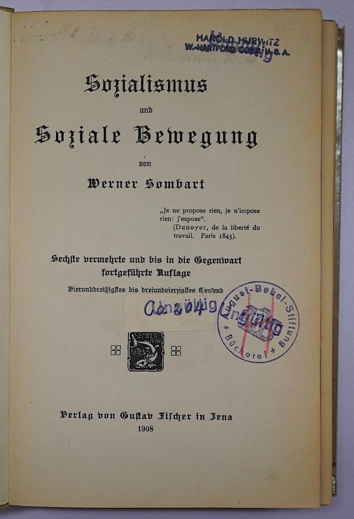 SH 1490 : Sozialismus und soziale Bewegung (1908)