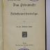 SA 413 : Das Privatrecht der Arbeitstarifverträge (1907)