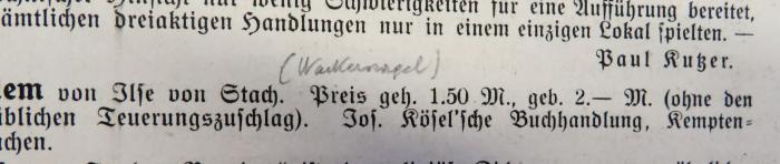 - (unbekannt), Von Hand: Notiz; '(Wackernagel)'. 