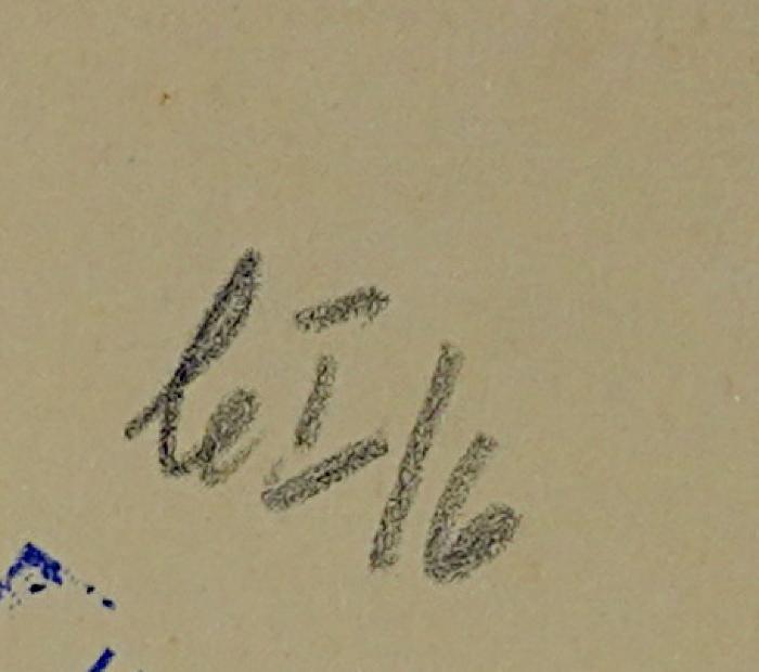 SA 102 : Verfassungsrecht des Großdeutschen Reiches  (1939);-, Von Hand: Signatur; 'le I/6'