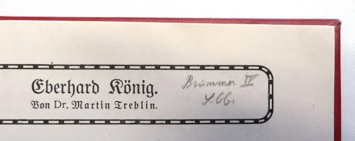 - (unbekannt), Von Hand: Notiz; 'Bummer[?] IV / S. 66'. 