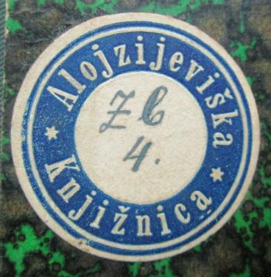 X 4407 2.Ex.: Vergleichende Studien über das Seelenleben der Ameisen und der höheren Thiere (1900);- (Collegium Aloysianum (Ljubljana)), Etikett: Berufsangabe/Titel/Branche, Name; 'Alojzijeviška
Knijižnica'.  (Prototyp);- (Collegium Aloysianum (Ljubljana)), Von Hand: Signatur; 'ZC
4.'. 