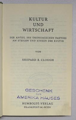 SA 217 : Kultur und Wirtschaft
 (1954)