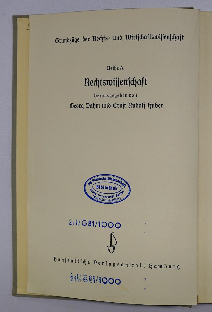 SA 102 : Verfassungsrecht des Großdeutschen Reiches  (1939)