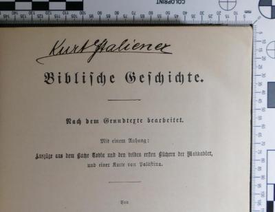 - (Italiener, Kurt), Von Hand: Exlibris, Name; 'Kurt Italiener'. 