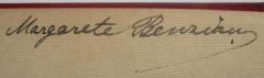 - (Benzian, Margarete), Von Hand: Autogramm, Name; 'Margarete Benzian'. 